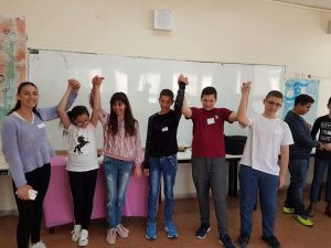 תלמידי שכבת ז' מארחים תלמידים מאבו גוש ועין נקופה